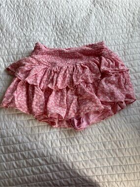 Target Pink Floral Ruffle Skirt-Style Shorts
